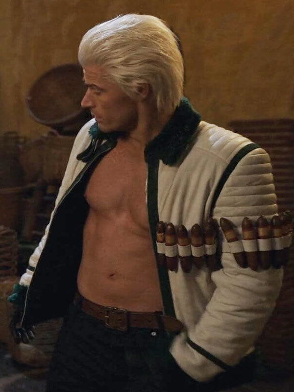 Smoker One Piece Season 02 White Leather Jacket