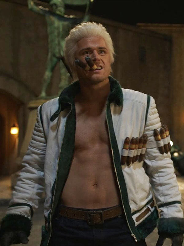 Smoker One Piece Season 02 White Leather Jacket