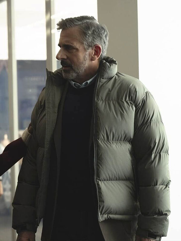 Steve Carell Rooster Season 01 Green Puffer Jacket
