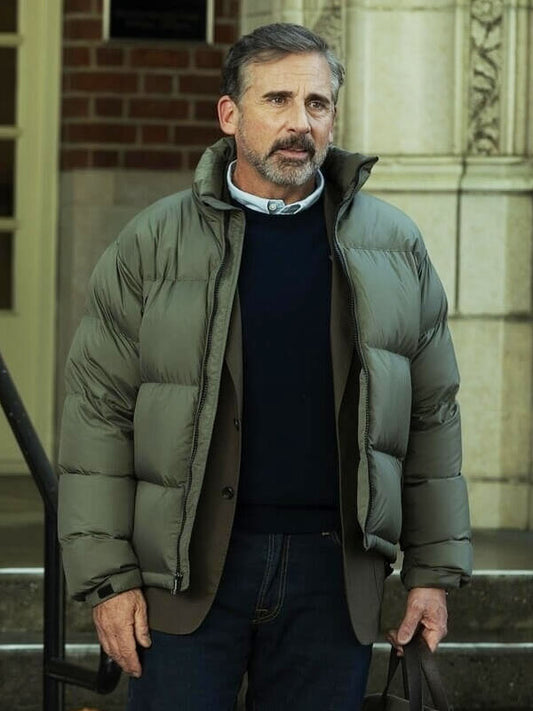 Steve Carell Rooster Season 01 Green Puffer Jacket