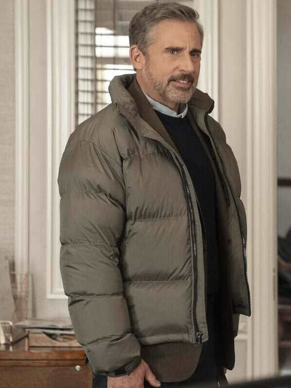 Steve Carell Rooster Season 01 Green Puffer Jacket