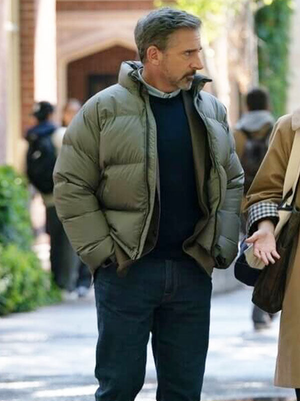 Steve Carell Rooster Season 01 Green Puffer Jacket