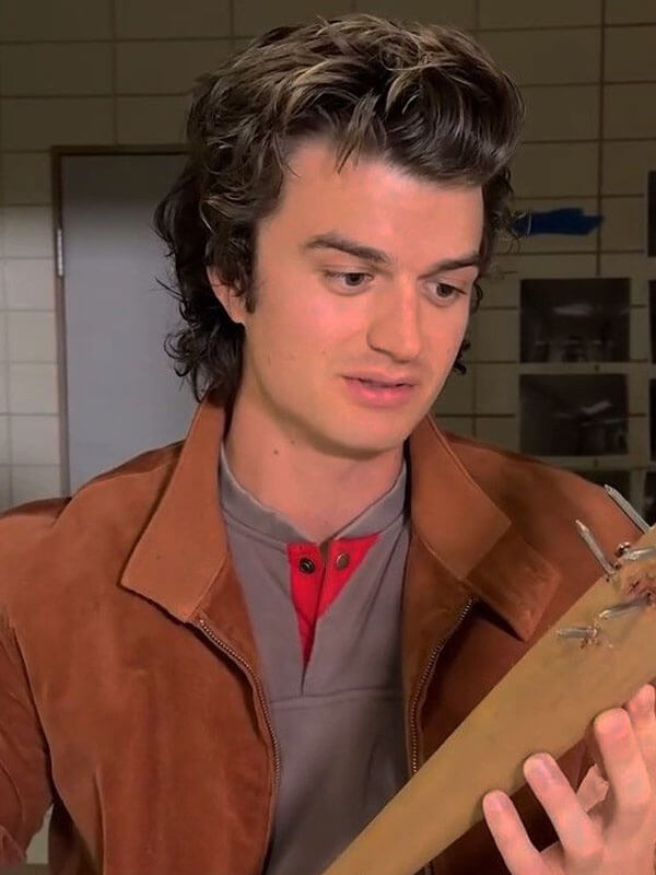 Steve Harrington Stranger Things Season 5 Brown Suede Jacket