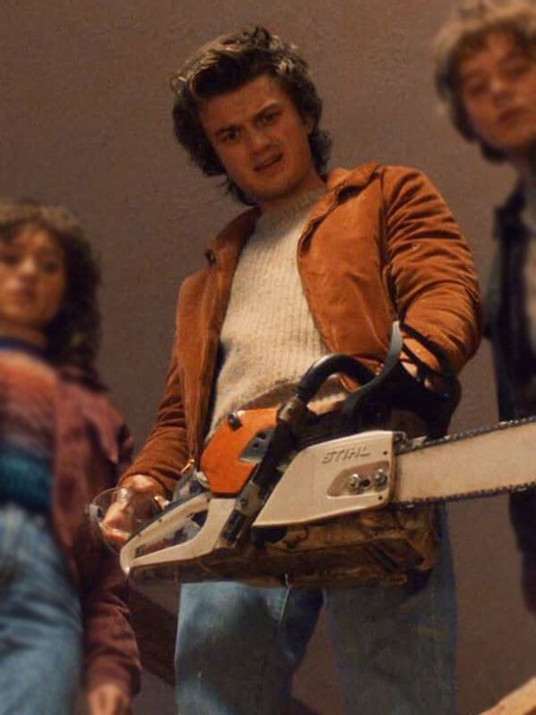 Steve Harrington Stranger Things Season 5 Brown Suede Jacket