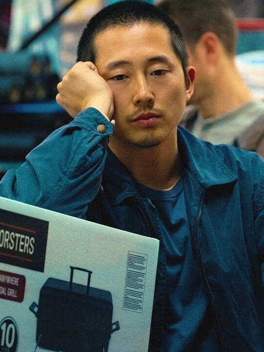 Steven Yeun Beef Season 01 Blue Cotton Jacket