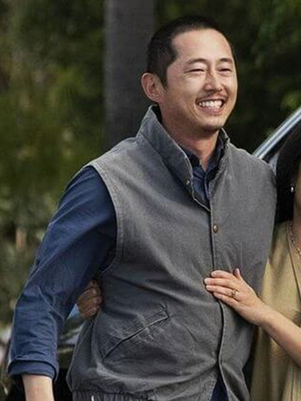 Steven Yeun Beef Season 01 Grey Cotton Vest