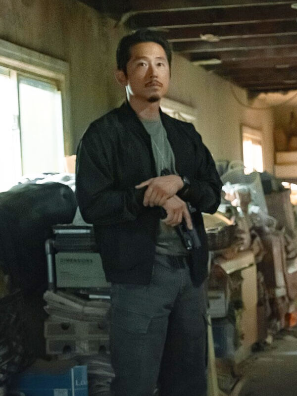 Steven Yuen The Rip Season 01 Black Bomber Jacket
