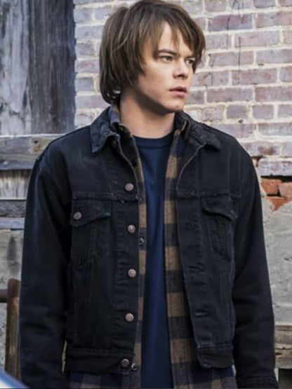 Stranger Things Charlie Heaton Black Jacket