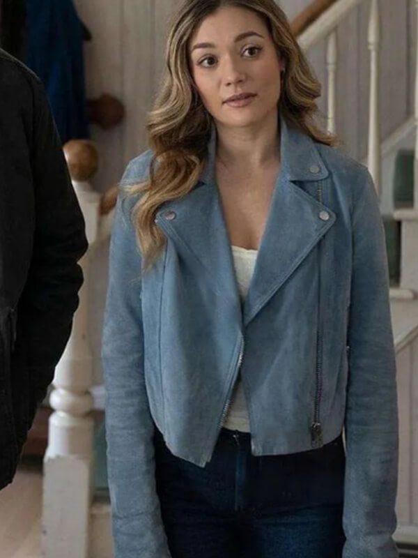 Sullivan’s Crossing S02 Amalia Williamson Blue Leather Jacket