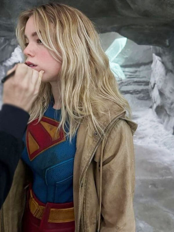 Supergirl Superman 2025 Brown Long Coat