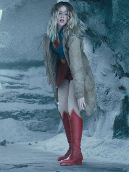 Supergirl Superman 2025 Brown Long Coat 