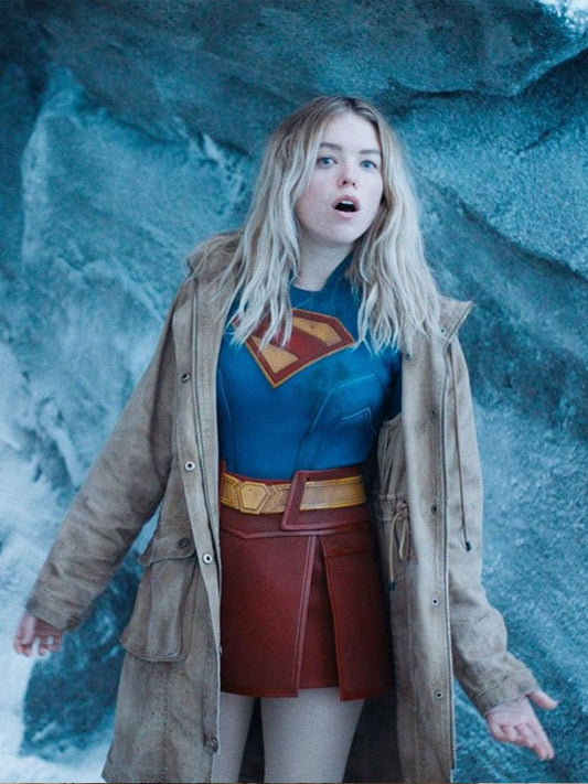 Supergirl Superman 2025 Brown Long Coat 