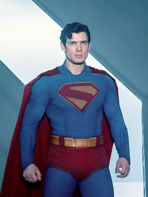 Superman 2025 David Corenswet Costume Leather Jacket 