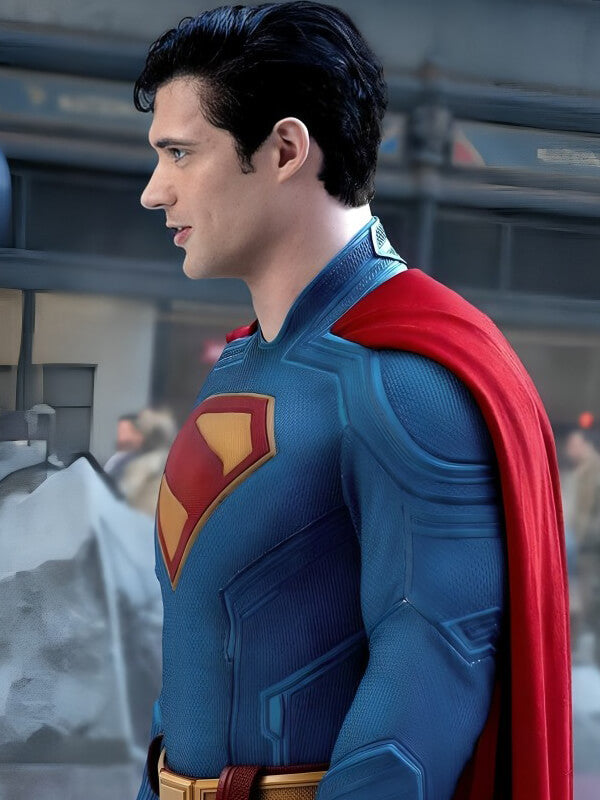 Superman 2025 David Corenswet Costume Leather Jacket 