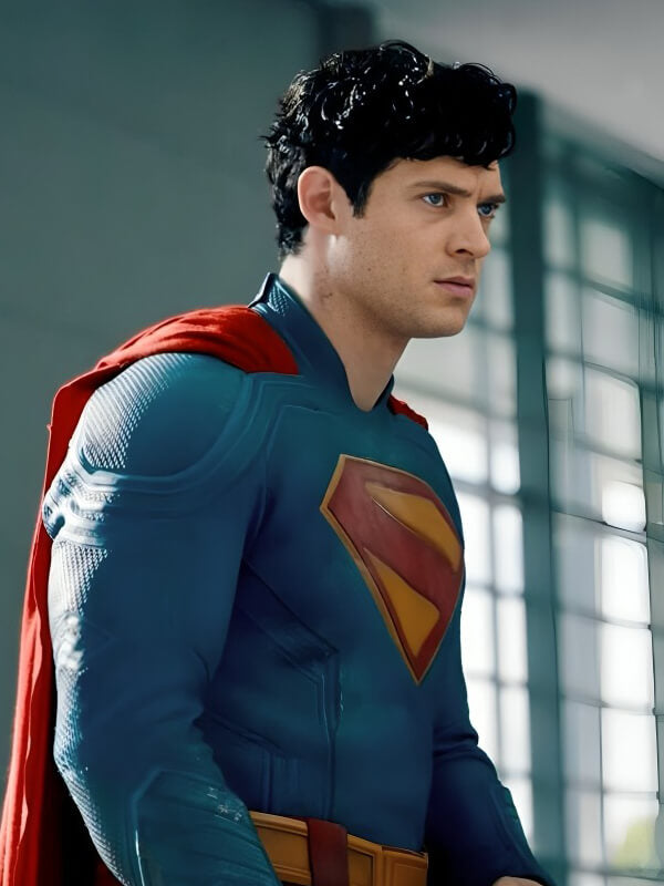 Superman 2025 David Corenswet Costume Leather Jacket 