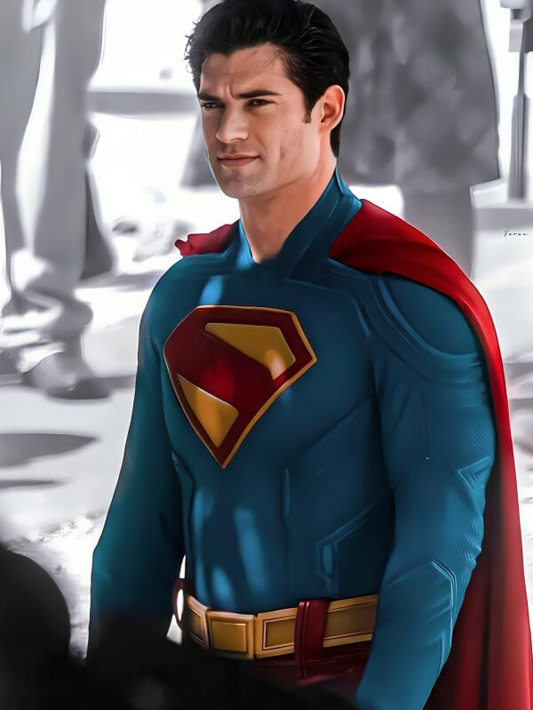 Superman 2025 David Corenswet Costume Leather Jacket 