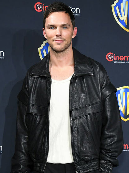  Superman 2025 Nicholas Hoult Black Leather Jacket