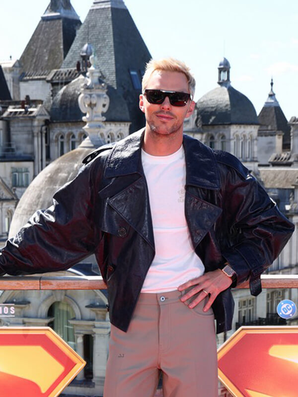  Superman 2025 Nicholas Hoult Leather Jacket