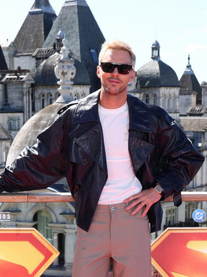  Superman 2025 Nicholas Hoult Leather Jacket