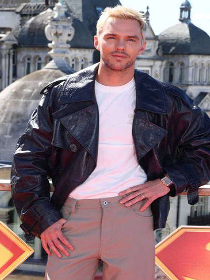  Superman 2025 Nicholas Hoult Leather Jacket