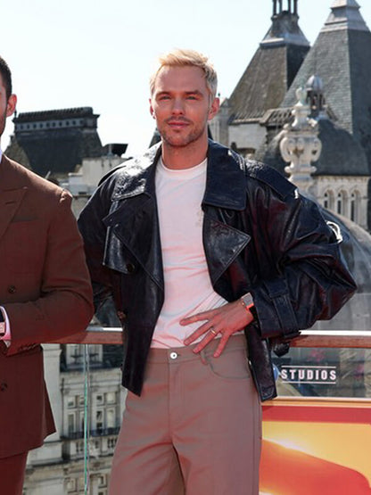  Superman 2025 Nicholas Hoult Leather Jacket