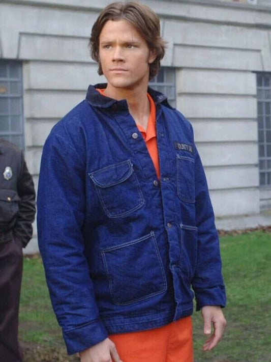 Supernatural Sam Winchester Blue Cotton Jacket 