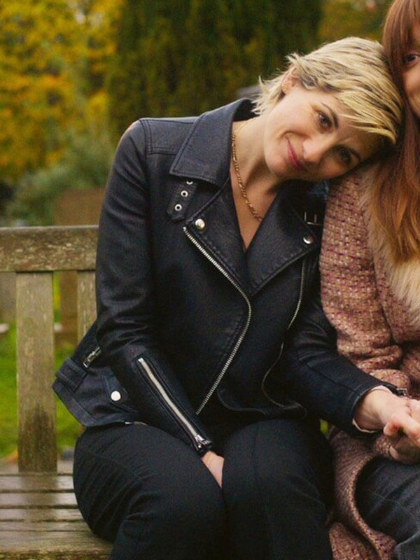 Susan McIntyre Toxic Town Season 01 Black Leather Biker Jacket