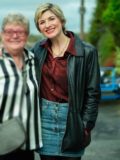 Susan McIntyre Toxic Town Season 01 Black Leather Jacket