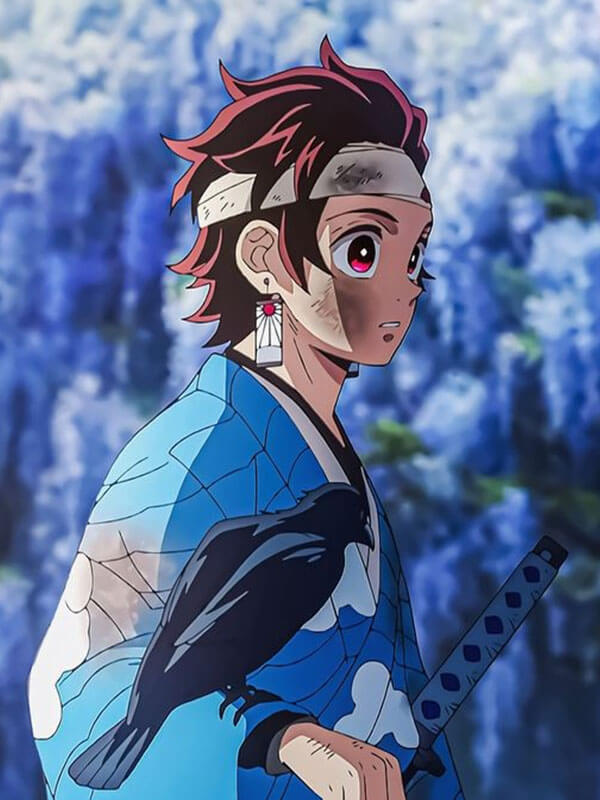 Tanjiro Kamado Demon Slayer Season 1 Blue Coat.