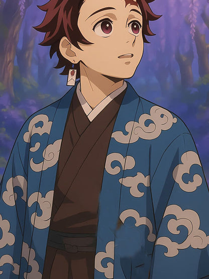 Tanjiro Kamado Demon Slayer Season 1 Blue Coat