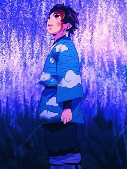 Tanjiro Kamado Demon Slayer Season 1 Blue Coat