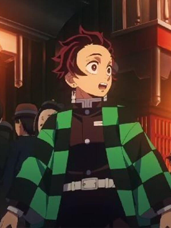 Tanjiro Kamado Demon Slayer Season 1 Green Checker Coat.