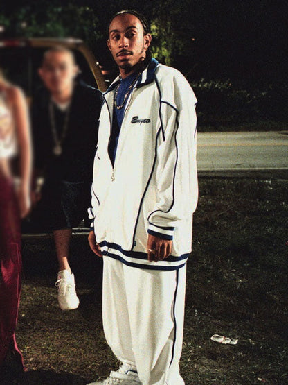 Tej Parker 2 Fast 2 Furious White Windbreaker Jacket