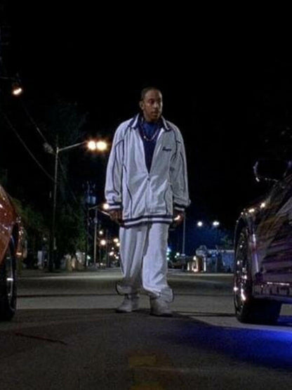 Tej Parker 2 Fast 2 Furious White Windbreaker Jacket