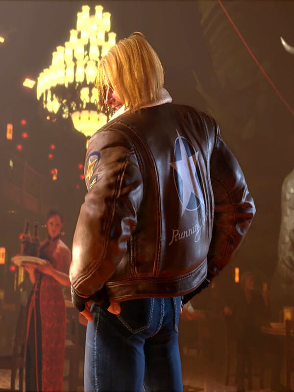 Terry Borgard Street Fighter 6  Brown Leather Jacket