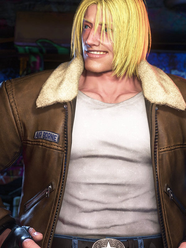 Terry Borgard Street Fighter 6  Brown Leather Jacket