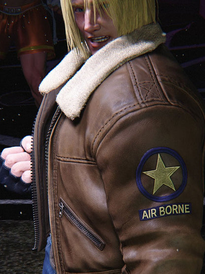 Terry Borgard Street Fighter 6  Brown Leather Jacket
