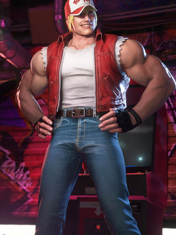 Terry Borgard Street Fighter 6 Red Leather Vest