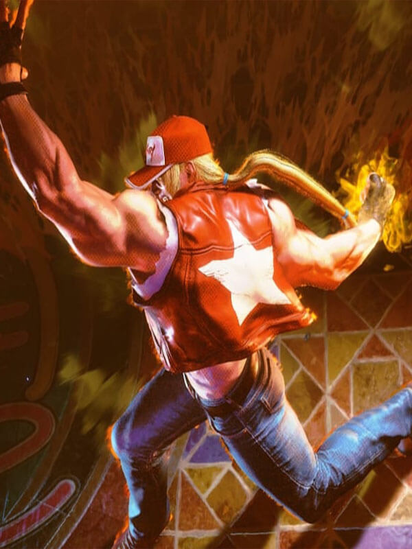 Terry Borgard Street Fighter 6 Red Leather Vest
