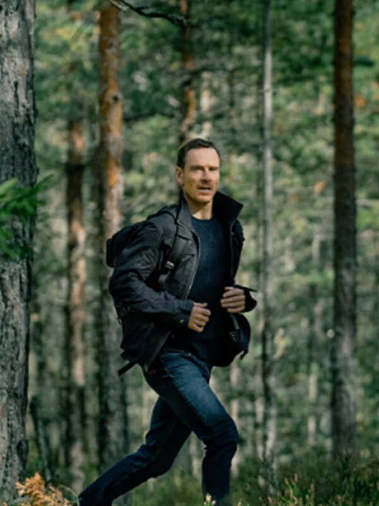 The Agency 2024 Michael Fassbender Black Cotton Jacket 