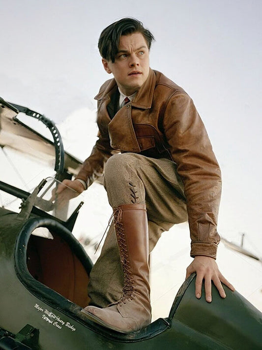 The Aviator Leonardo DiCaprio Brown Leather Jacket