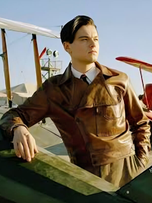 The Aviator Leonardo DiCaprio Brown Leather Jacket