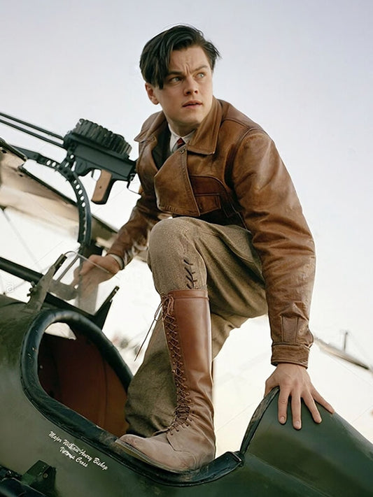 The Aviator Leonardo DiCaprio Brown Leather Jacket