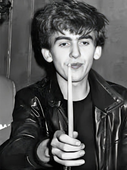 The Beatles George Harrison Black Leather Jacket