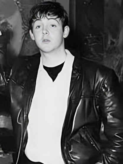 The Beatles George Harrison Black Leather Jacket
