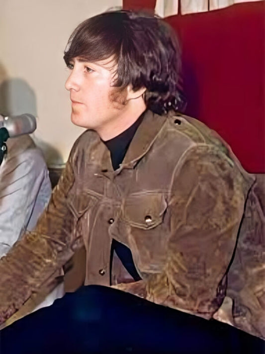 The Beatles John Lennon Suede Leather Jacket