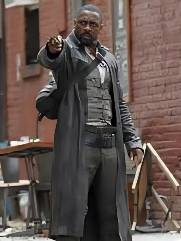 The Dark Tower 2017 Idris Elba Black Leather Long Coat