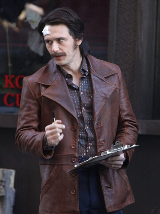 The Deuce 2017 James Franco Brown Leather Jacket