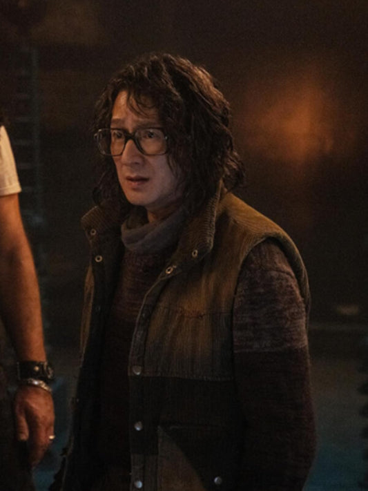 The Electric State 2025 Ke Huy Quan Corduroy Brown Jacket