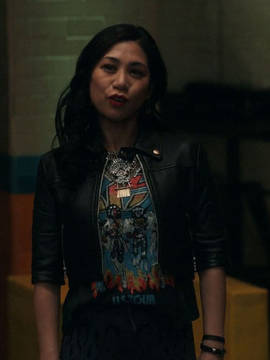 The Equalizer 2014 Liza Lapira Black Leather Jacket